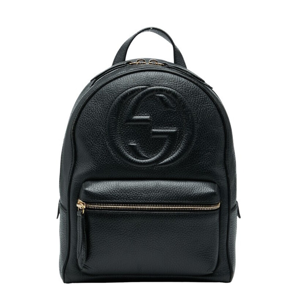 Gucci Soho Interlocking G Backpack Black Leather